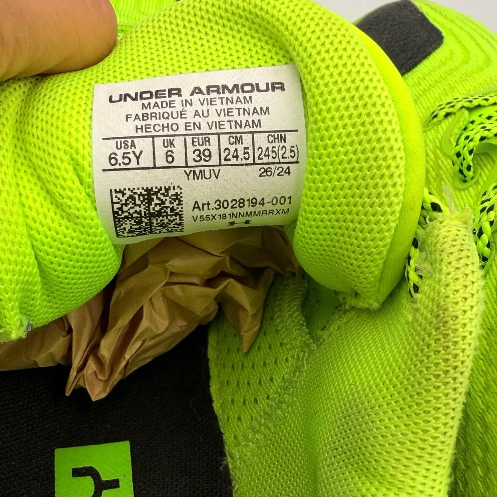 UNDER ARMOUR Curry 12 Extraterrestrial Shoes 6.5Y Hyper Green Basketball Sneaker